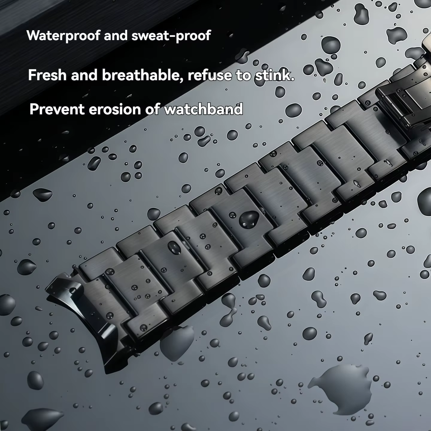 Bracelet de remplacement en acier inoxydable pour Mido Commander Gradient Smoked M021.407 'Phantom'