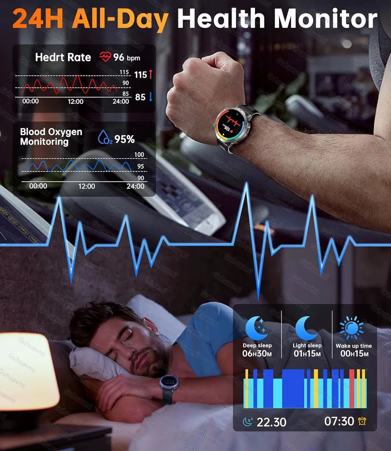 Montre connectée de sport pour hommes
