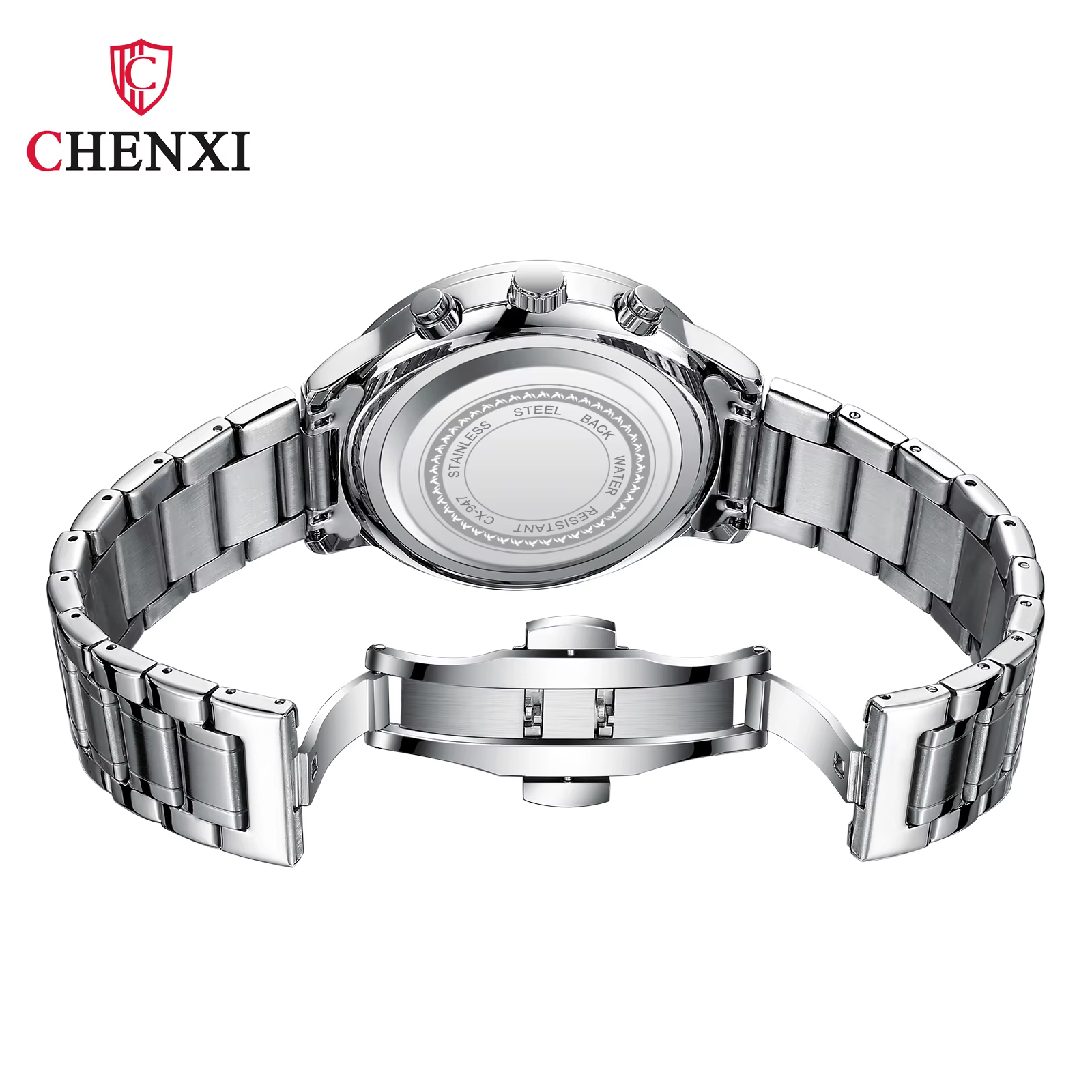 Montre chronographe à quartz étanche pour homme