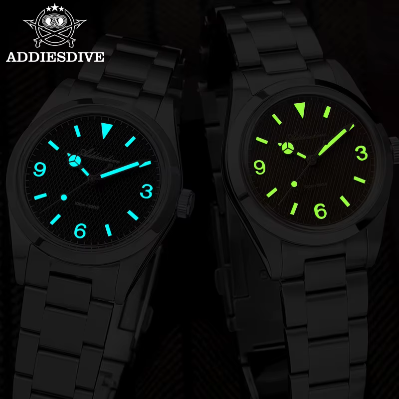 ADDIESDIVE 2025 nouvelle montre pour hommes en acier inoxydable 316L 10Bar plongée lumineuse AD2096 cadeau de luxe montre-bracelet à Quartz reloj hombre