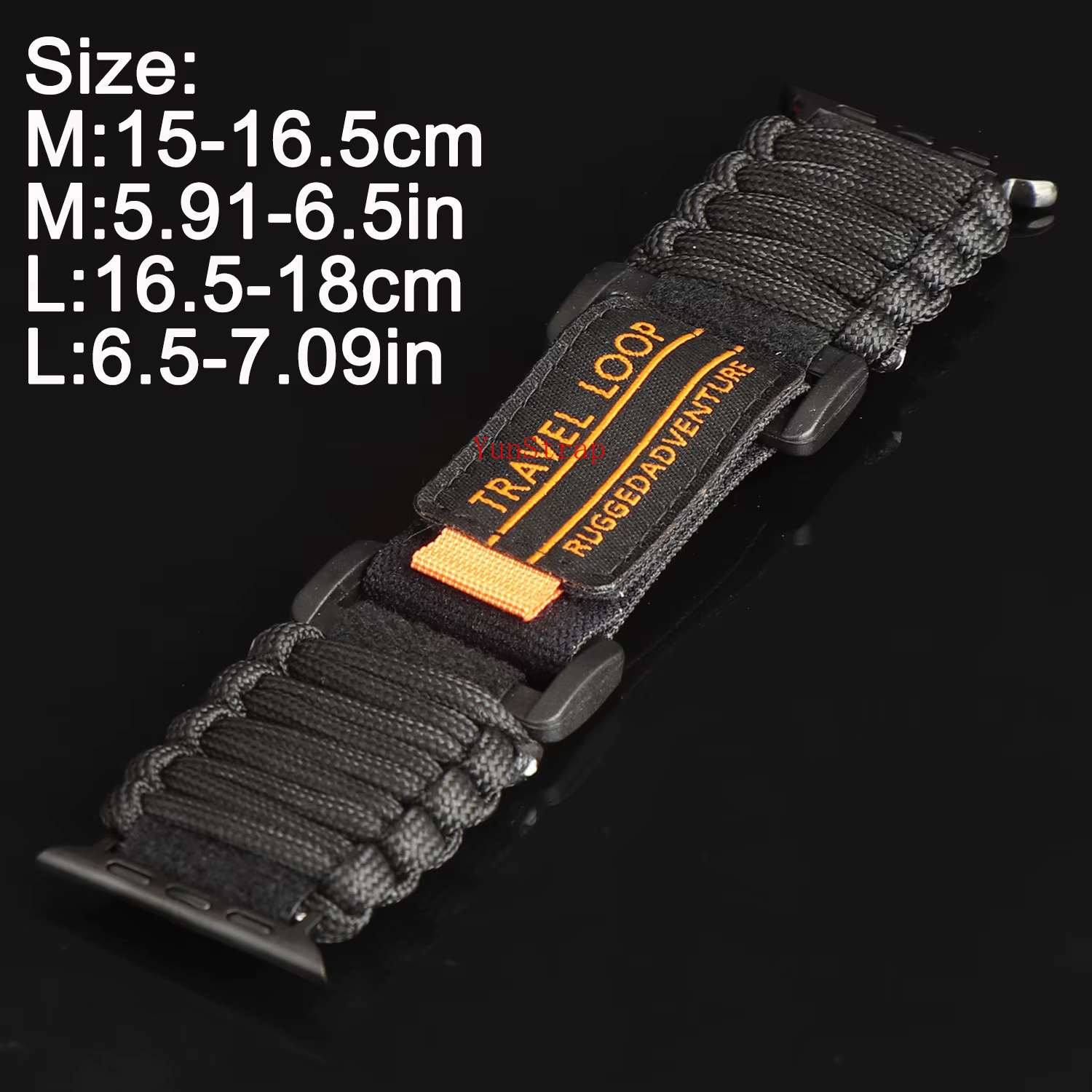 Bracelet de corde de parapluie de boucle de voyage pour Apple Watch 49mm 46mm 45mm 44/42mm