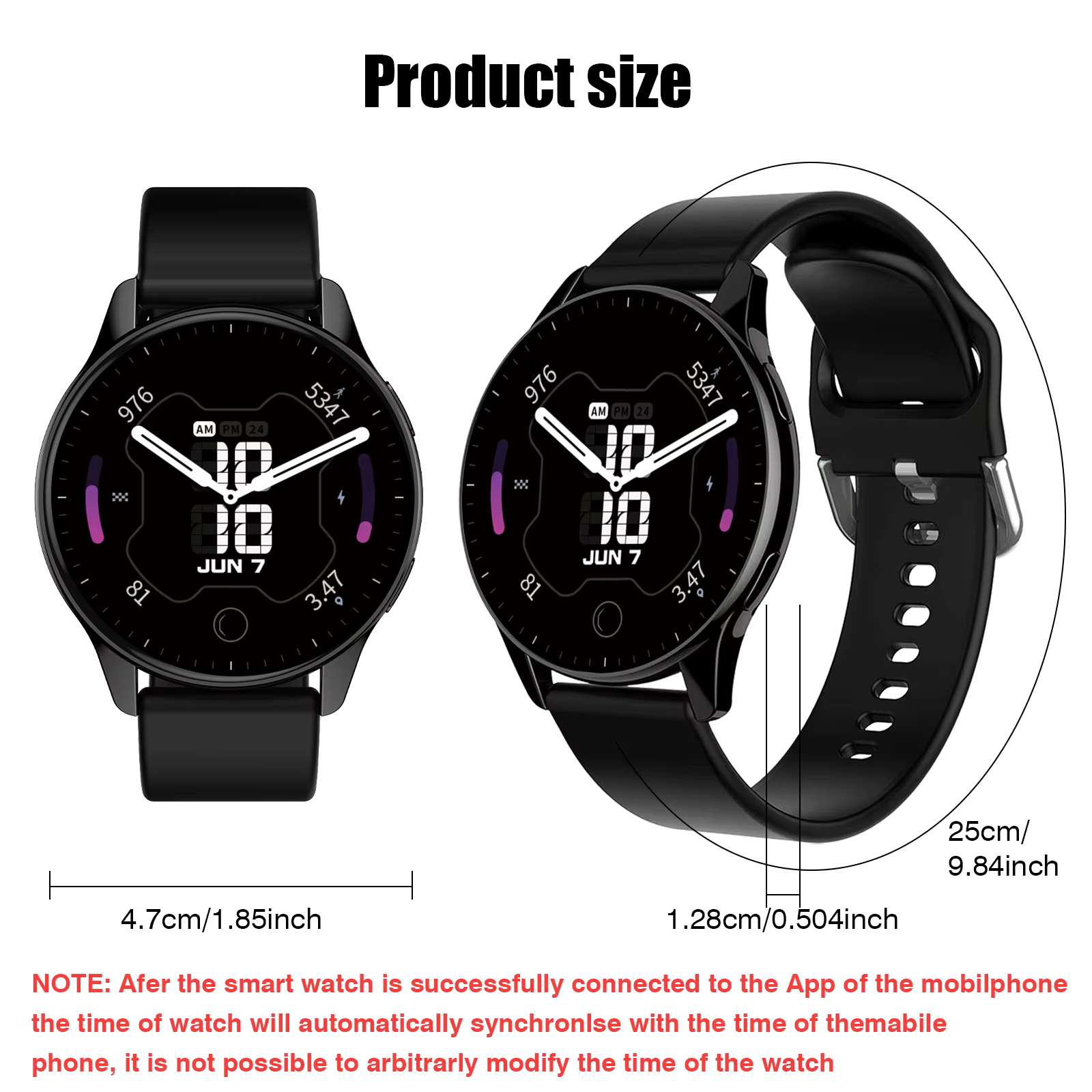 Montre intelligente, appel/cadran sans fil