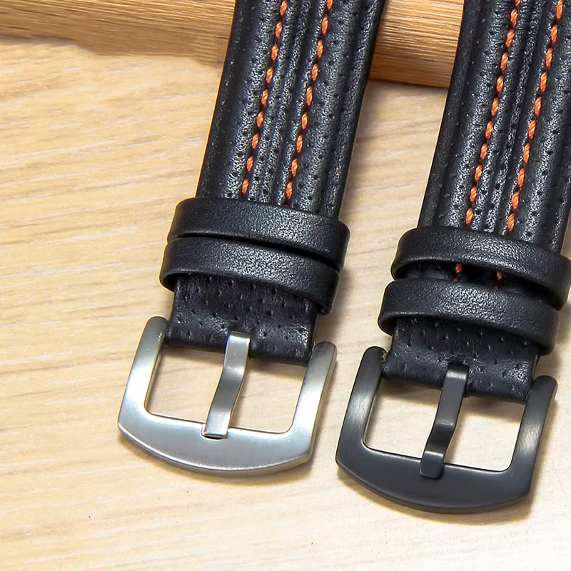 Bracelets de montre en cuir véritable pour Seiko Sportura SNL029P2 SNL021P1 SNA595P2 SNL017P1