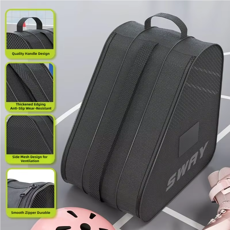 Nouveau sac de rangement pour patins à glace, sac pour patins à glace, poignée supérieure, imperméable, polyvalent, respirant, accessoire avec bandoulière réglable