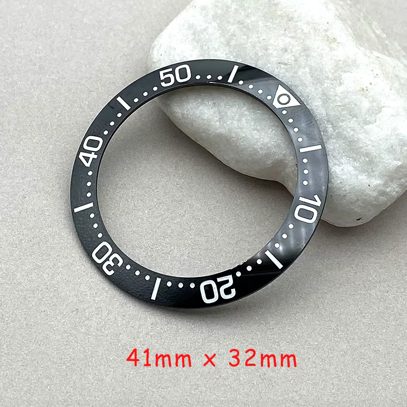 Anneau d'insertion de lunette de montre en céramique Mod 41mm x 32mm