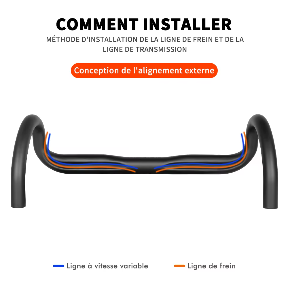TOSEEK – guidon en carbone pour vélo de route