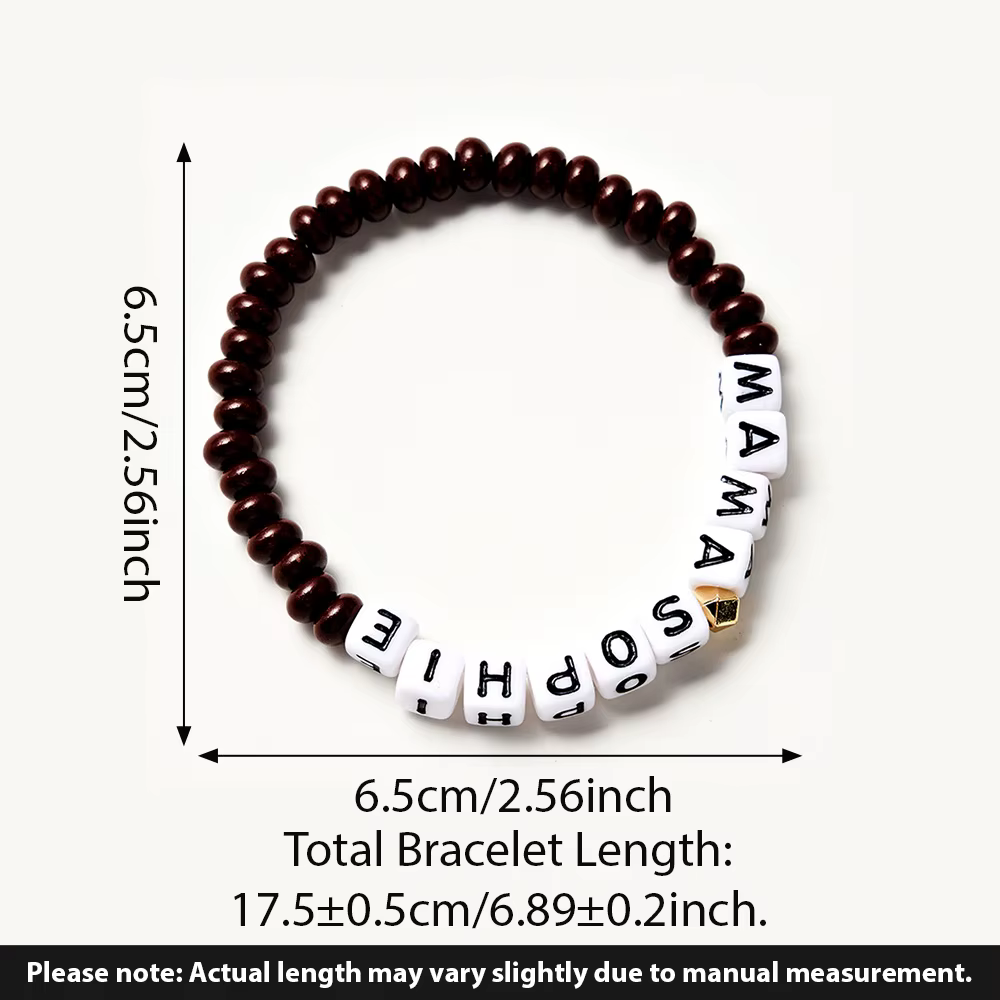 1PC Bracelet personnalisé-nom gravé personnalisé