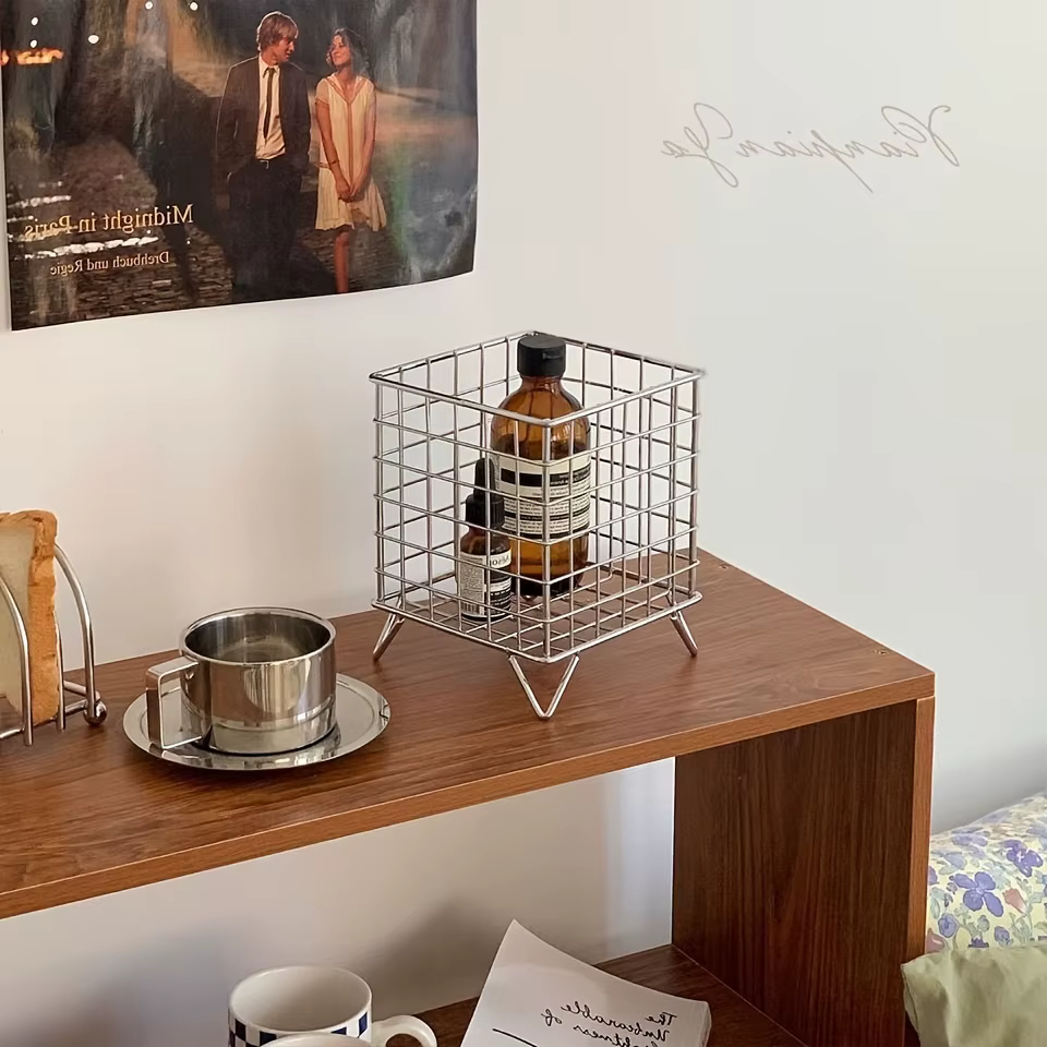 Panier de rangement pour bureau, 1 pièce, panier de rangement multifonctionnel, panier à étagère