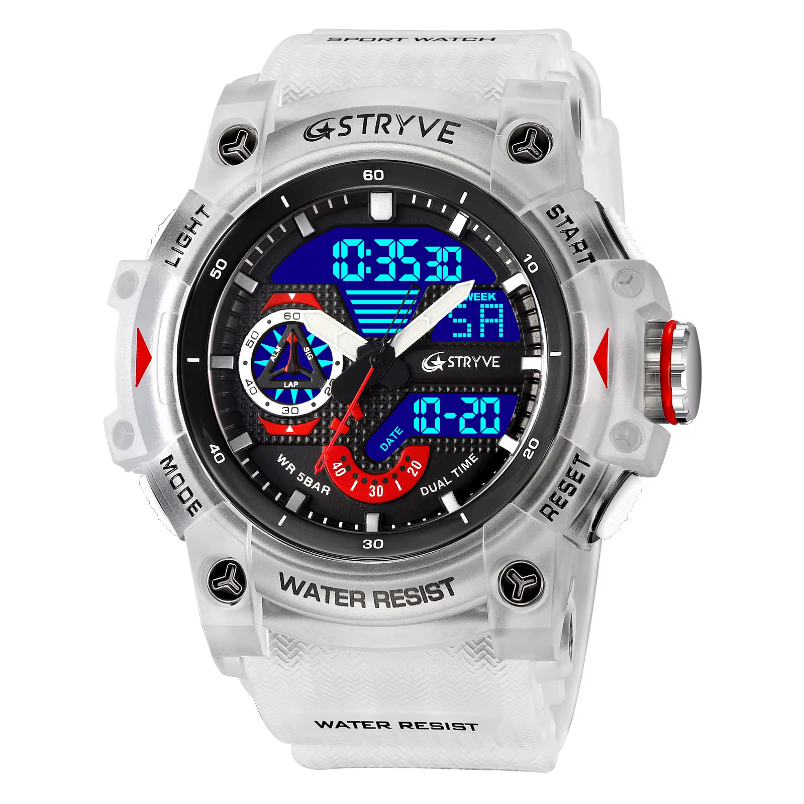 STRYVE marque 8029 Sport montres étanche livraison directe montre chronomètre réveil jeune mode