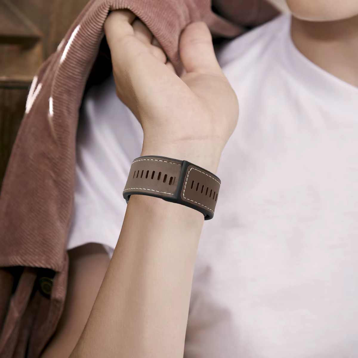 Bracelet de remplacement en cuir et silicone pour montre connectée Huawei Watch D2