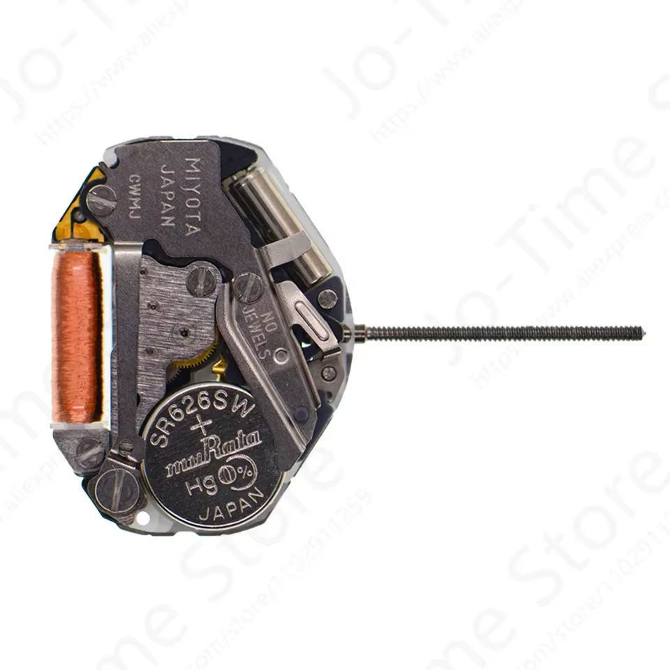 Miyota Super 2035 mouvement à Quartz doré 3 aiguilles accessoire de haute qualité boîtier en argent pièce d'origine pour la réparation de montres