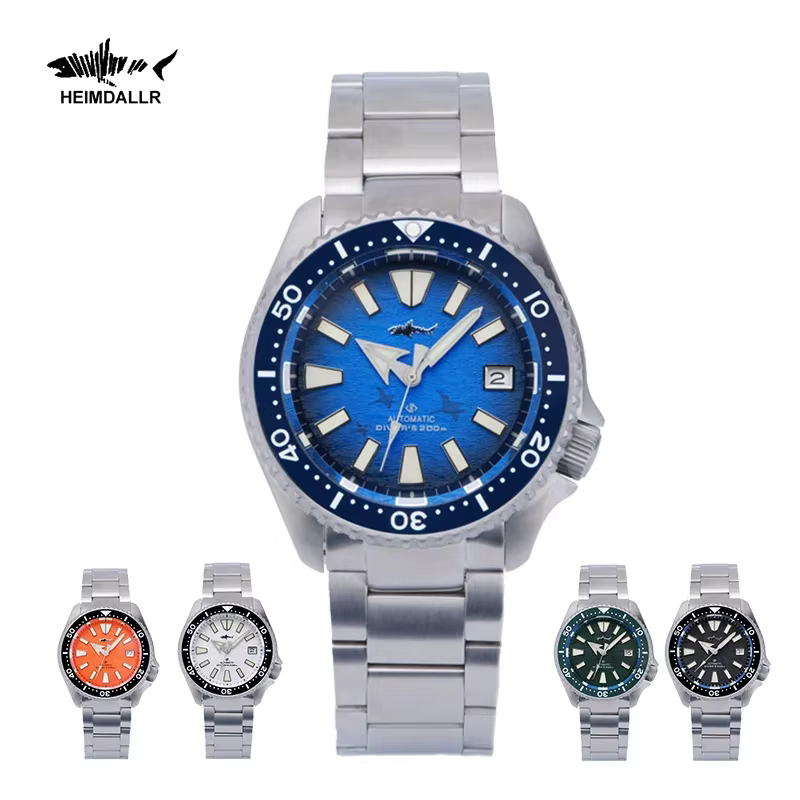 Heimdallr SKX007 montre de plongée titane NH35 automatique saphir cristal 20Bar étanche C3 Super lumineux luxe homme