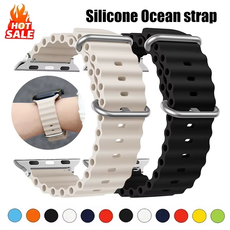 Bracelet océan pour bracelets de montre apple Ultra 3 2 49mm 44mm 40mm 41mm 45mm 42mm 46mm