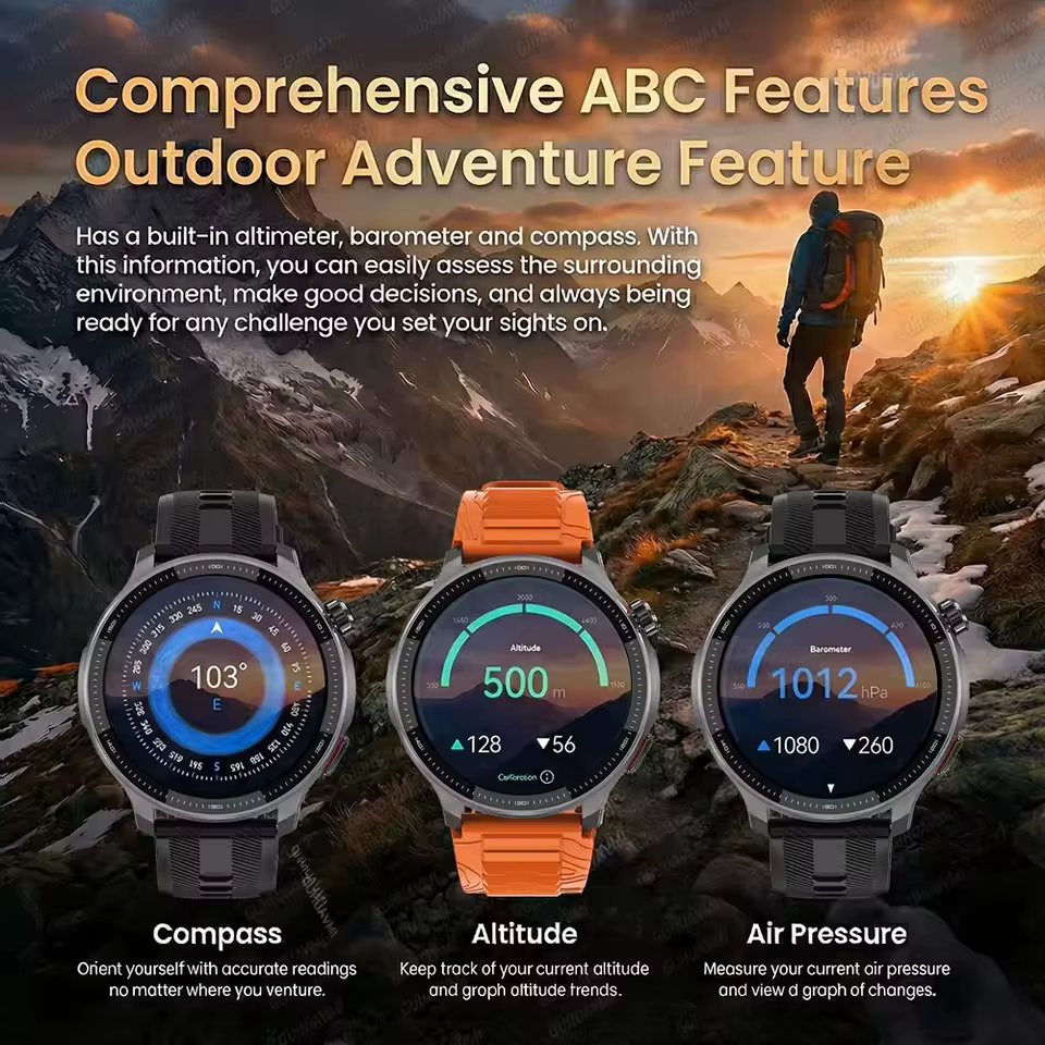Nouvelle montre connectée GPS 2026 avec cartes hors ligne pour sports de plein air