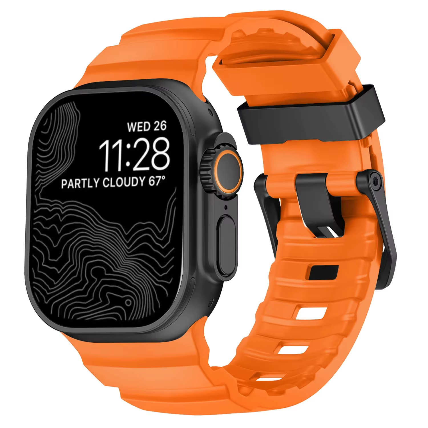 Bracelet en Silicone Trail pour Apple Watch Ultra 3 2 49mm