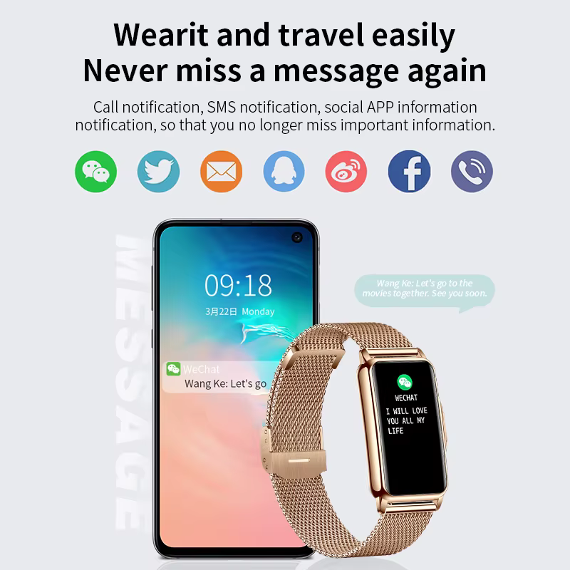 Montre connectée, tracker de santé et de forme physique avec moniteur de fréquence cardiaque