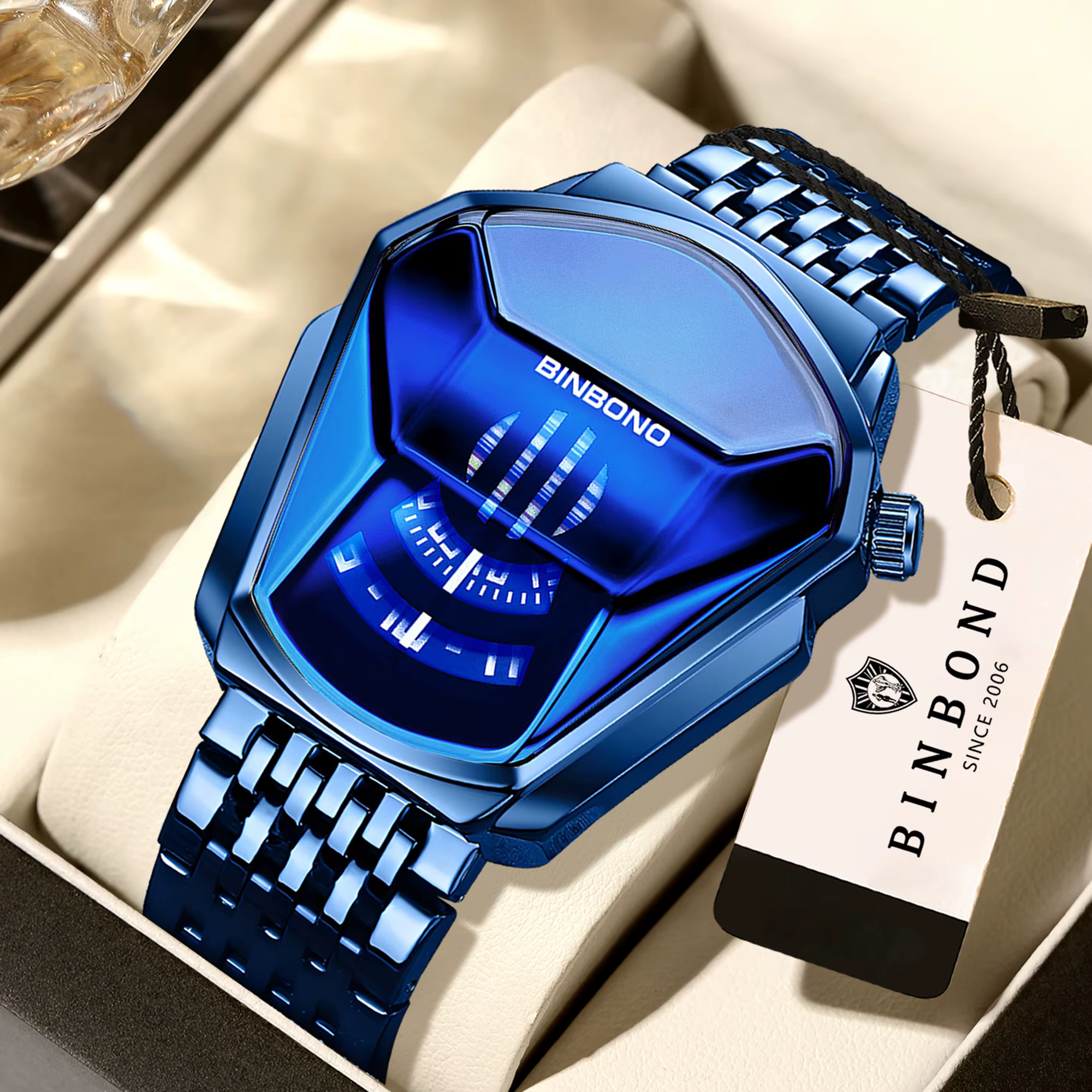 Montres à quartz BINBOND Iron Man Face