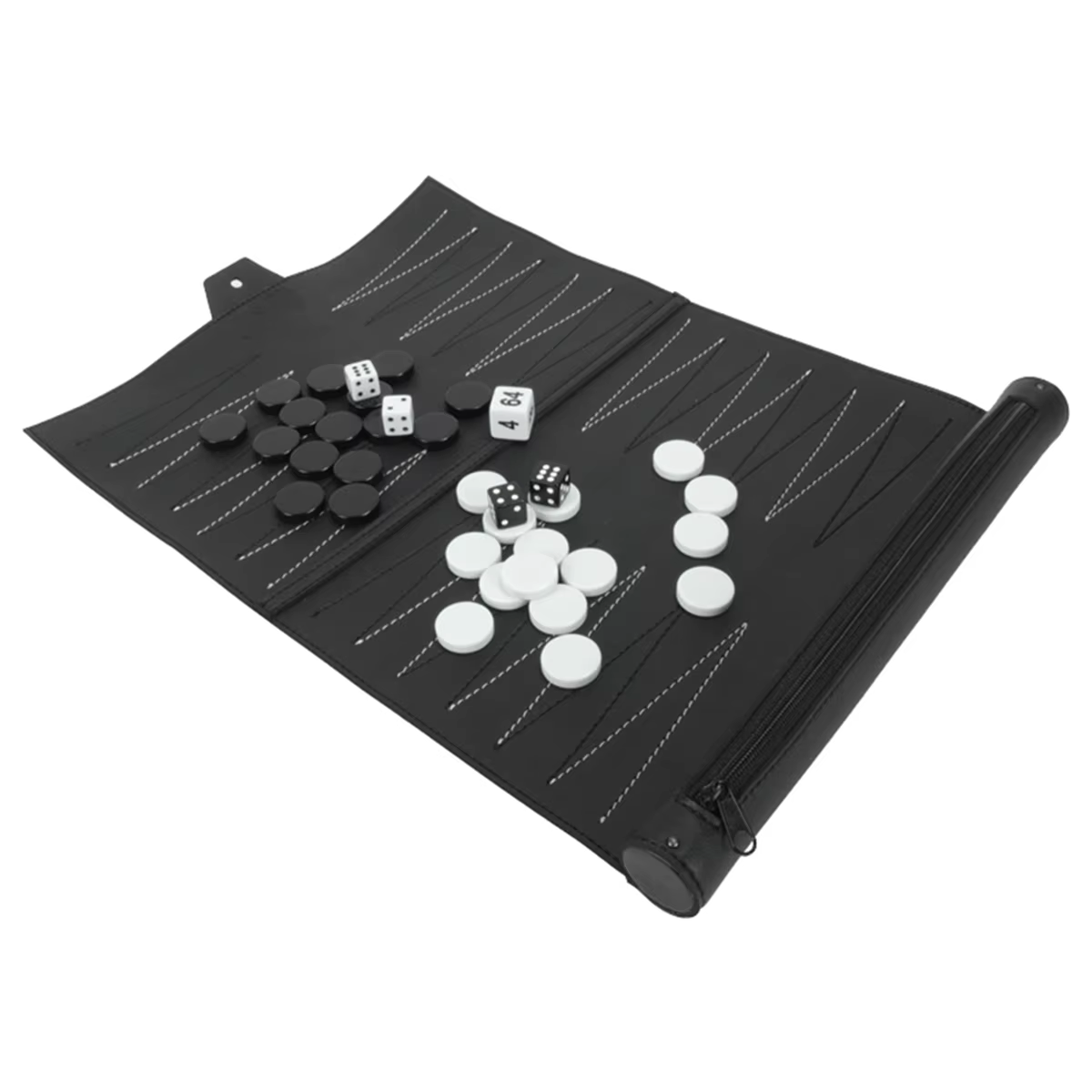 Ensembles de Backgammon enroulables de qualité, jeu de société de voyage Portable pour adultes et enfants, échiquier classique pliable en PU enroulable