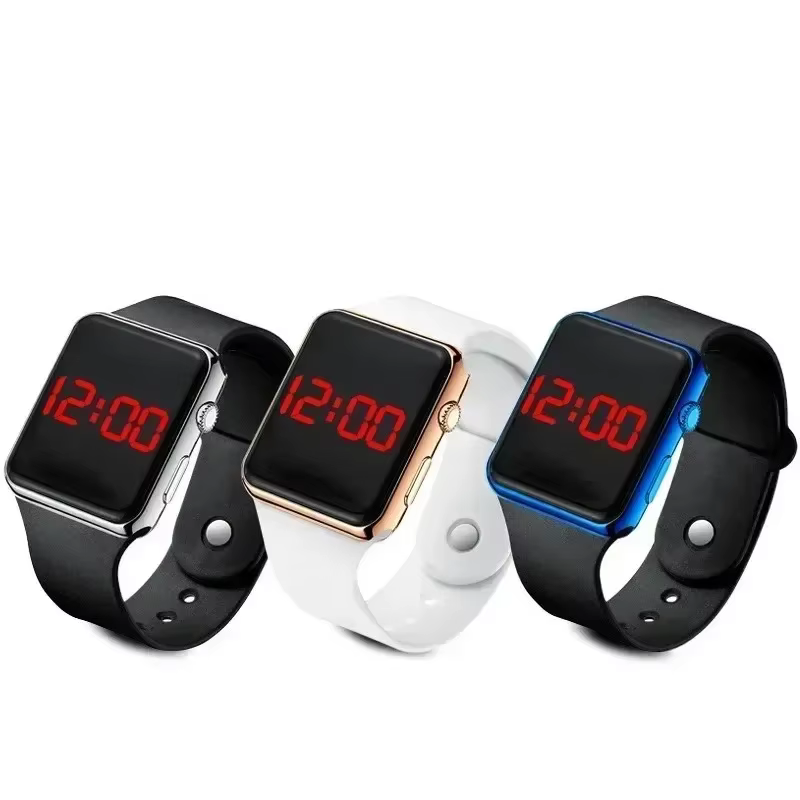 Montres numériques pour hommes femmes électronique carré LED Sport montre-bracelet mode décontracté Simple Silicone femme horloge Reloj Hombre