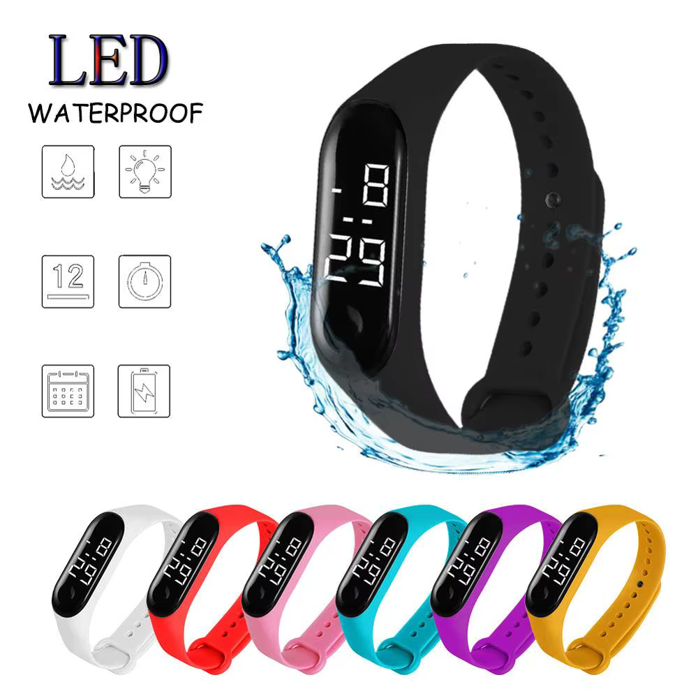 Montres avec LED capteur tactile électronique étanche pour les sports électroniques hommes femmes mode étudiant amoureux natation cadeau avec boîte PP