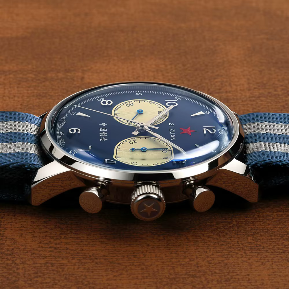 Red Star-Montre-bracelet mécanique à col de cygne pour homme