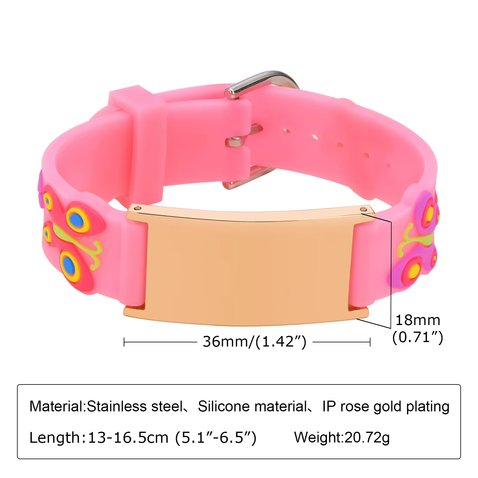 Bracelets personnalisés en Silicone en acier inoxydable