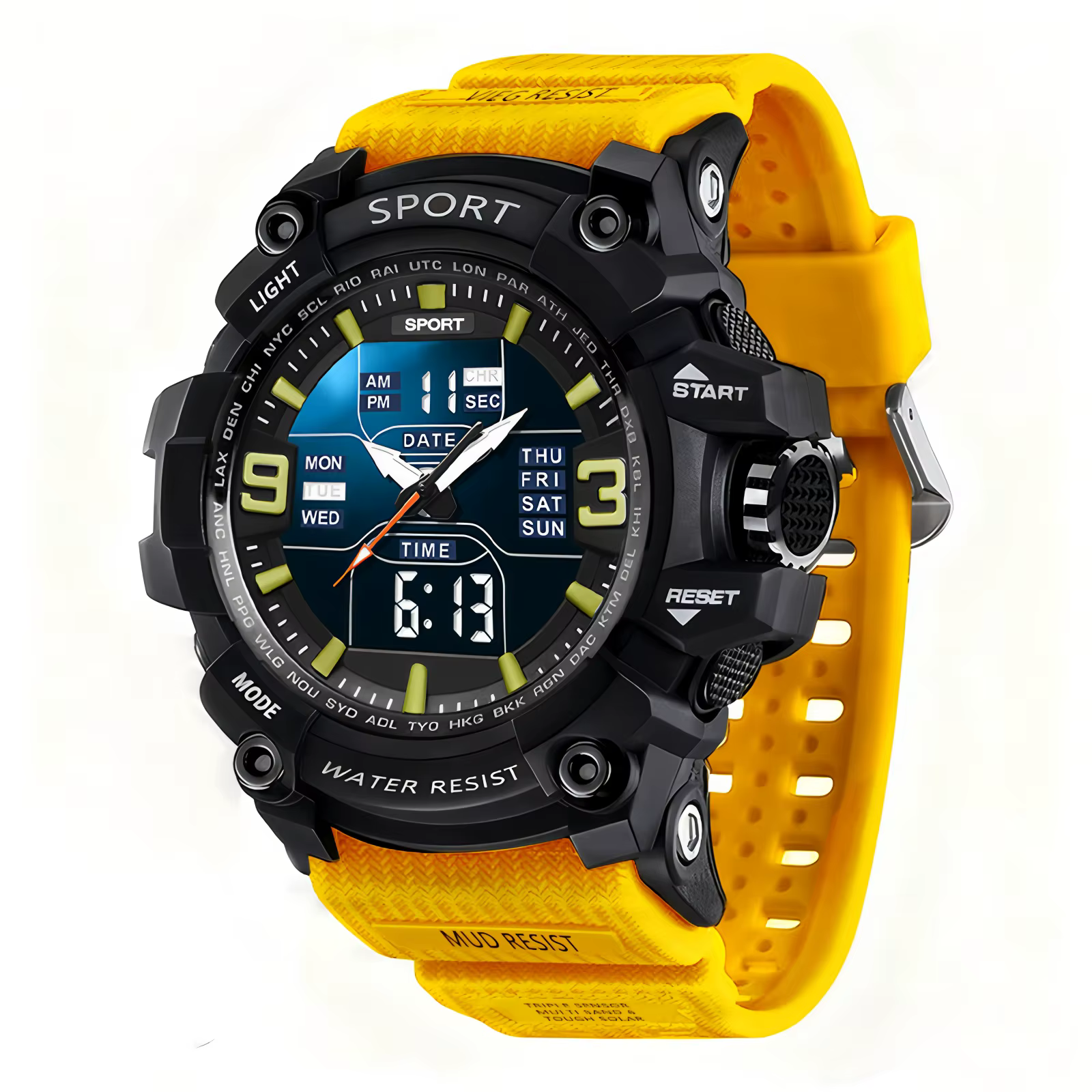 Montre de sport tendance pour homme avec grand cadran