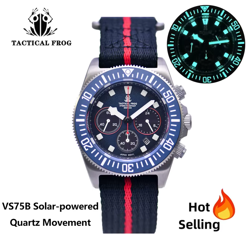 Montre à Quartz tactique grenouille FXD en titane VS75B