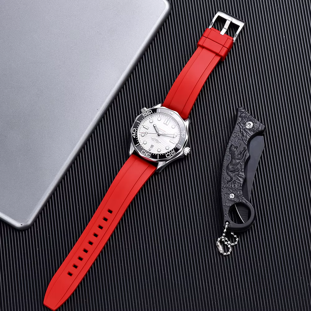 TONJETT bracelet de montre en caoutchouc vulcanisé FKM 18-19-20mm 21mm 22mm 23-24mm bracelets