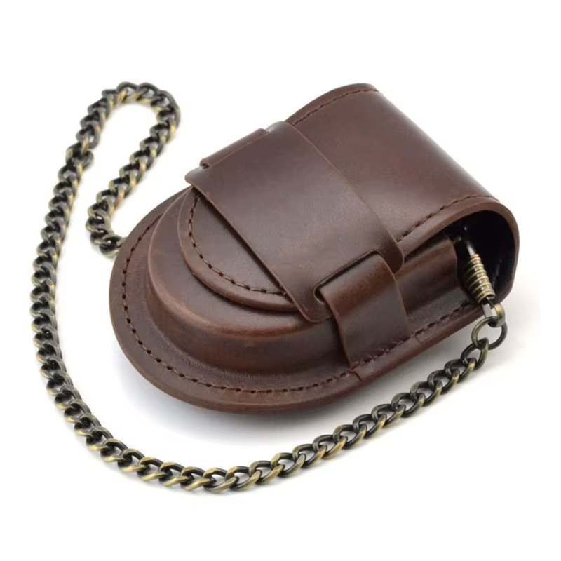 Pochette de montre en cuir