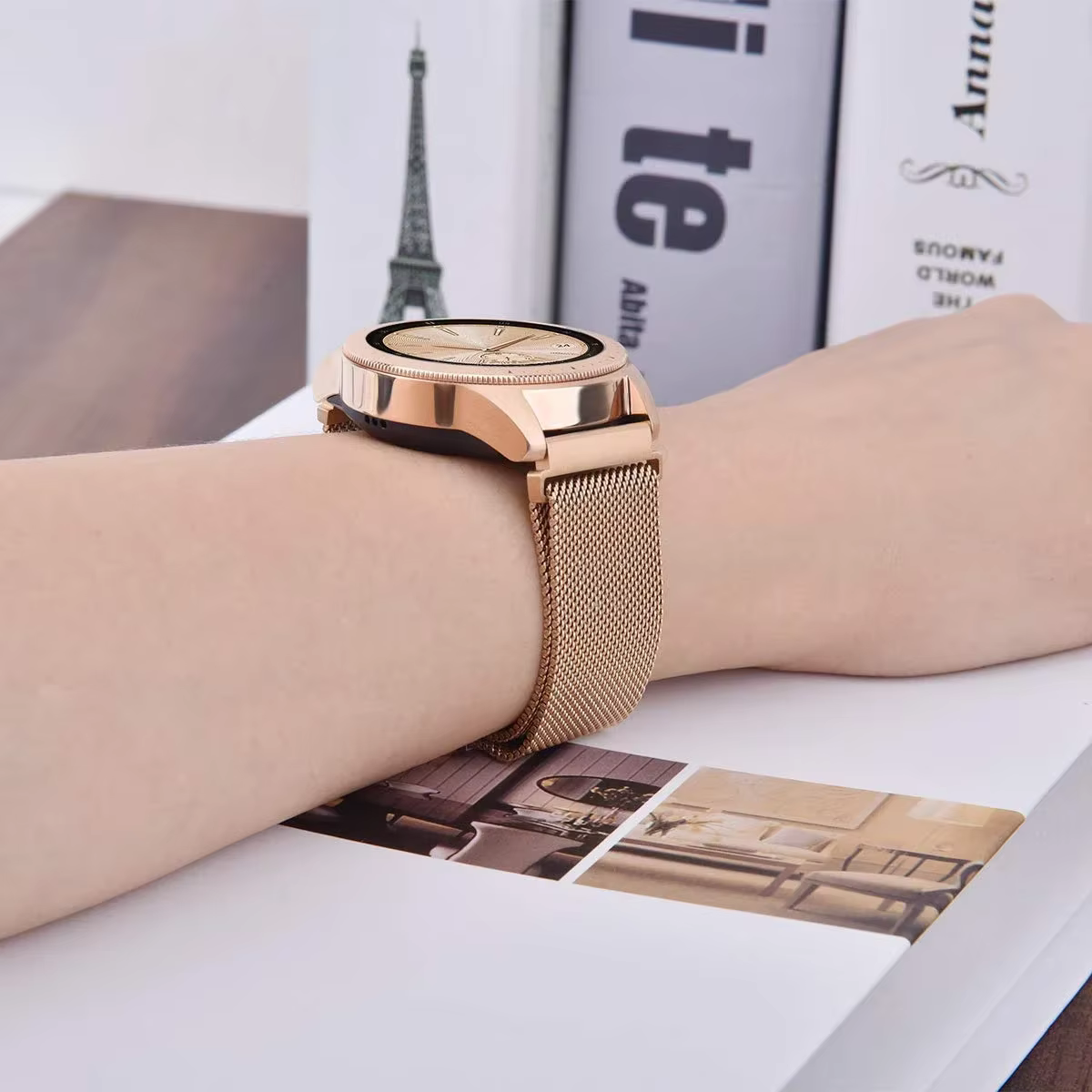 Boucle milanaise pour Samsung Galaxy watch 7/4/5/pro/4-6 classique/Active 2 40mm bracelet 20mm 22mm