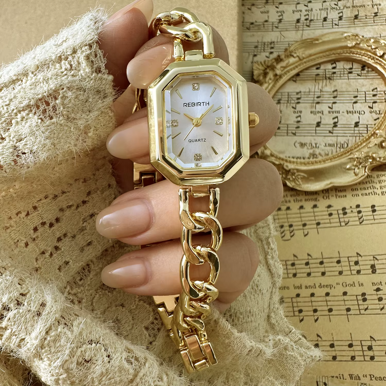 Montre simple, rétro, polyvalente et décontractée