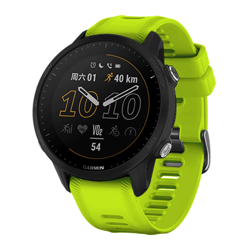 Bracelets de montre officiels pour Garmin Forerunner 955 22mm Bracelet en Silicone