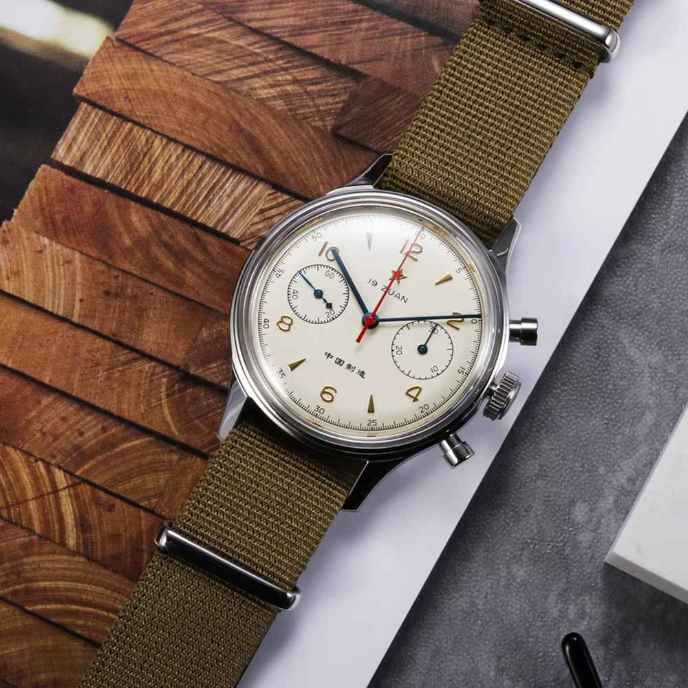 Montre de pilote rétro Red Star 1963 pour hommes