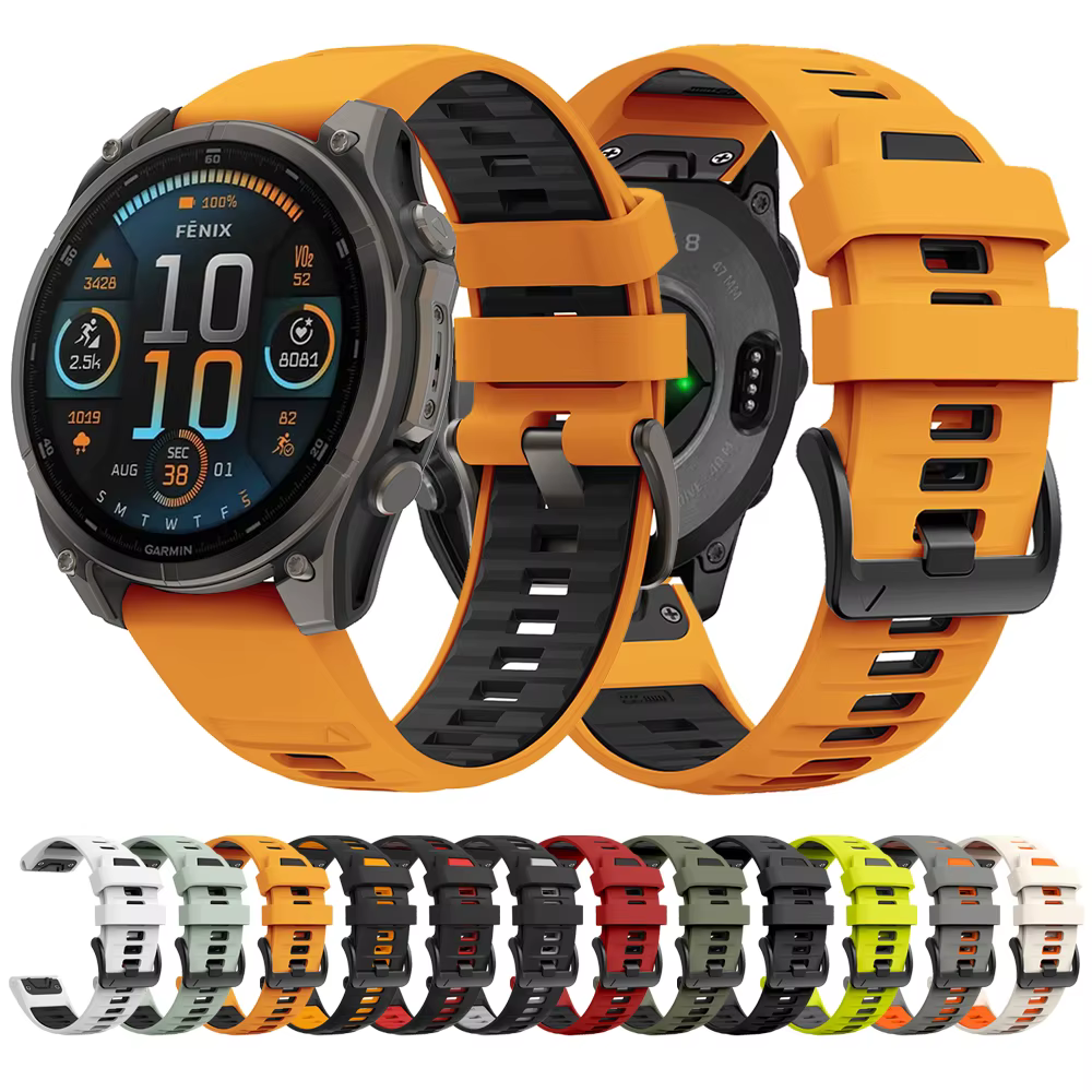Bracelet de montre Fenix8 1:1 pour Garmin Fenix 8 47mm 51mm E 7 7X 6 6X 5 5X/Epix Pro/Enduro 3 QuickFit 22mm 26mm