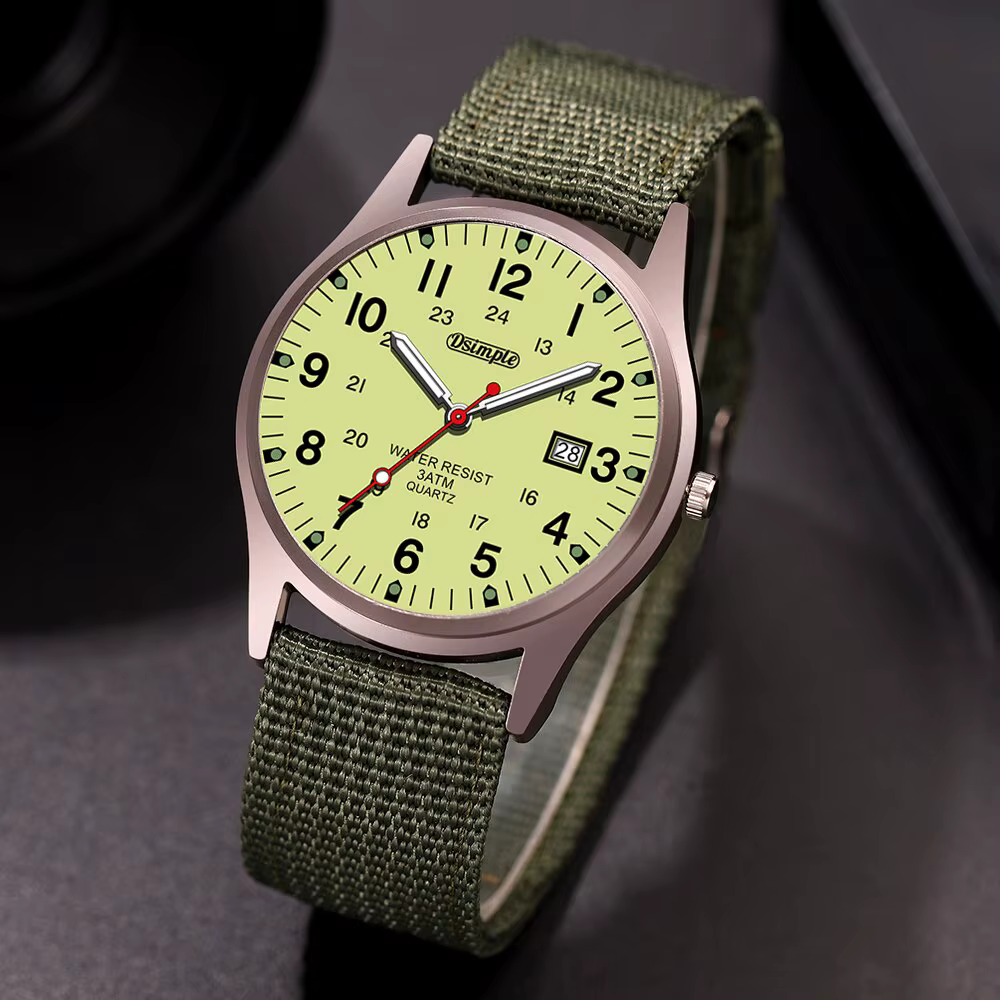 Montre-bracelet à quartz de sport militaire pour hommes