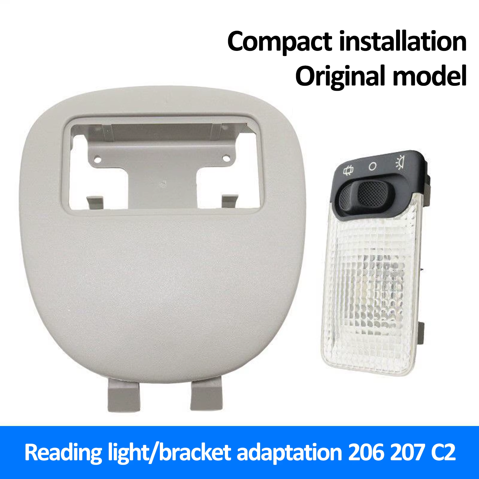 Accessoires de voiture pour Peugeot 107 206 206CC 207 207i, lampe intérieure de lecture, cadre d'éclairage de Console de toit 6362P3 8146K8
