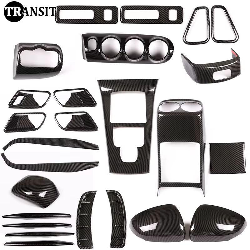 Pour Mercedes Benz classe A W177 V177 A180 A200 19-21 accessoires intérieurs style de voiture pièce de Console centrale garniture de Refit en Fiber de carbone