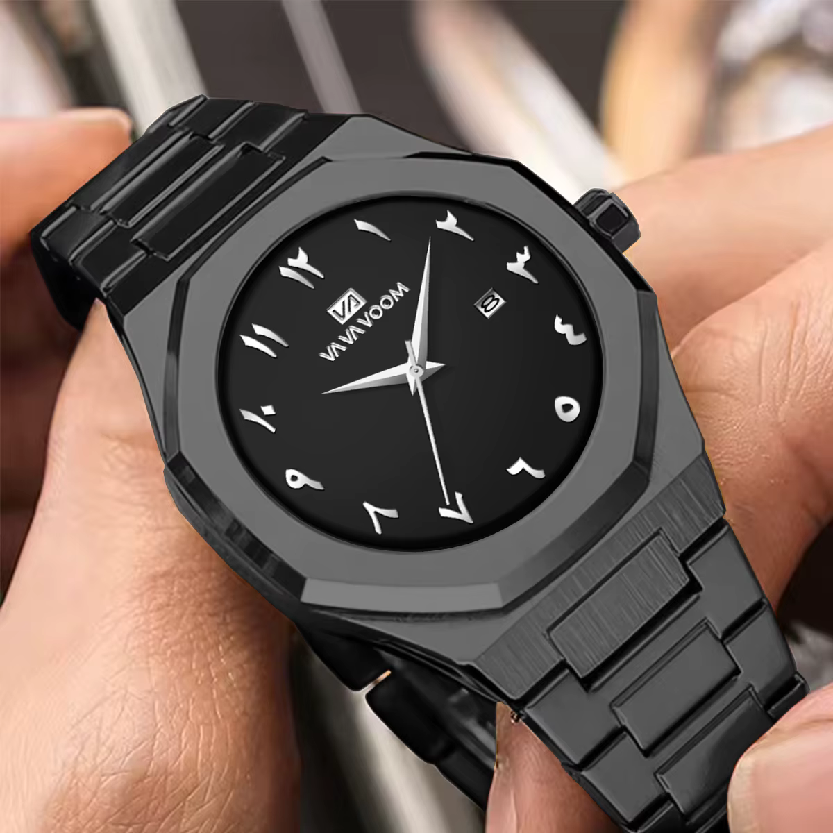 VA VA VOOM Top marque originale à la mode en acier inoxydable 42mm mouvement à Quartz