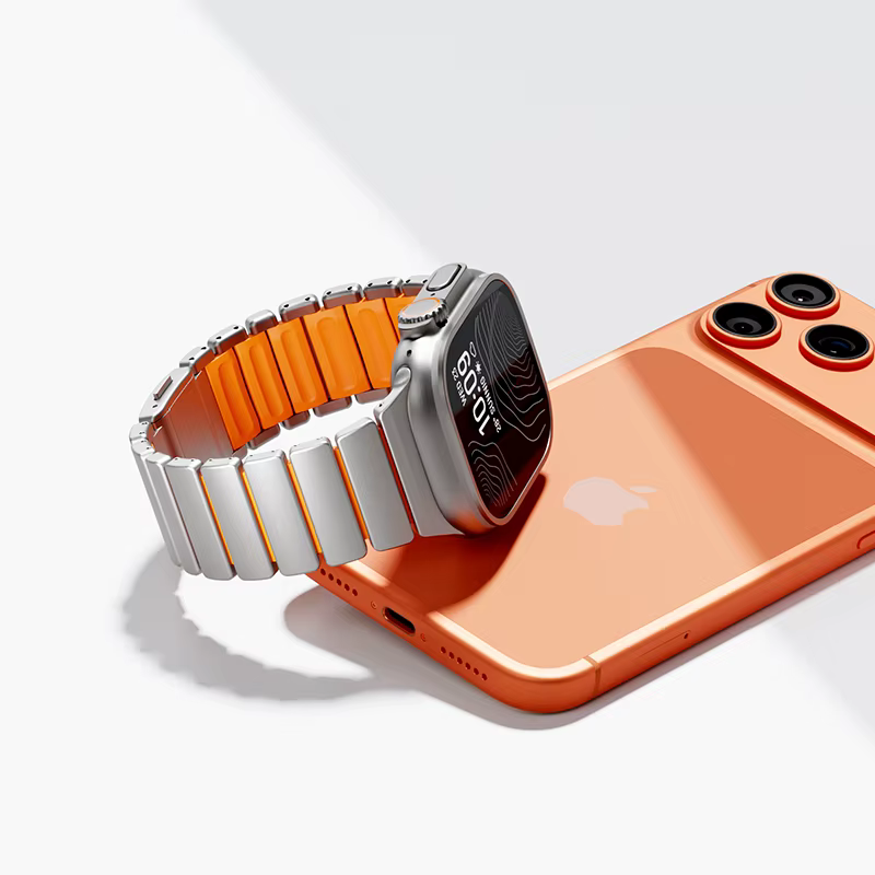 Bracelet en métal titane pour Apple Watch Ultra 3 11 10 9 8 7 SE 6