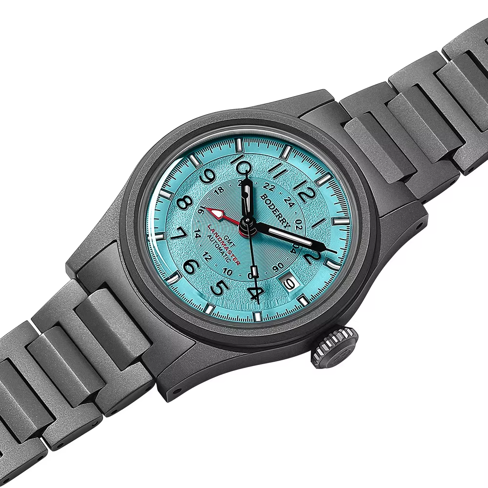 BODERRY hommes montre automatique 38MM Pliot titane mécanique montre-bracelet plongeur 10Bar étanche saphir lumineux mis5 9075