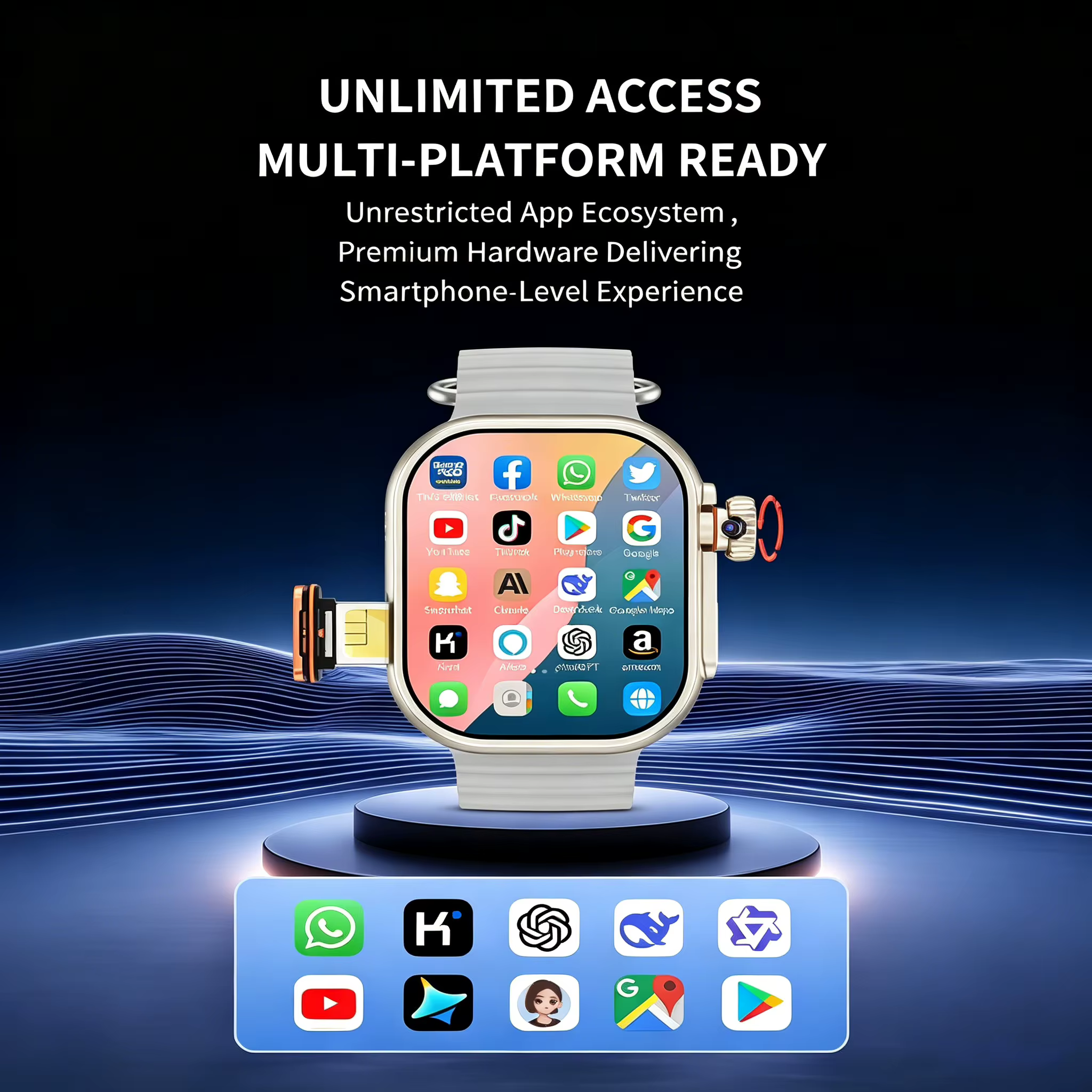 NOUVELLE Montre connectée Ultra Pro Max 4G avec carte SIM