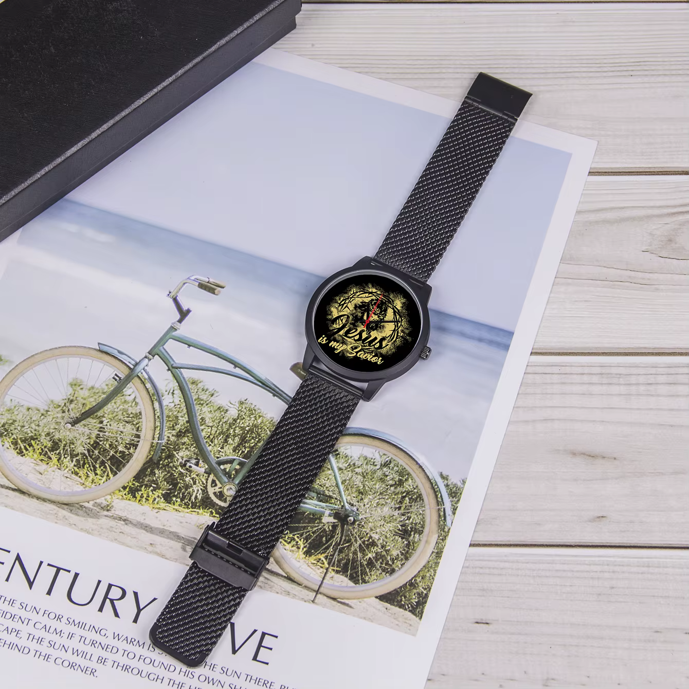 PRJesus-Montre-bracelet à quartz avec batterie pour homme
