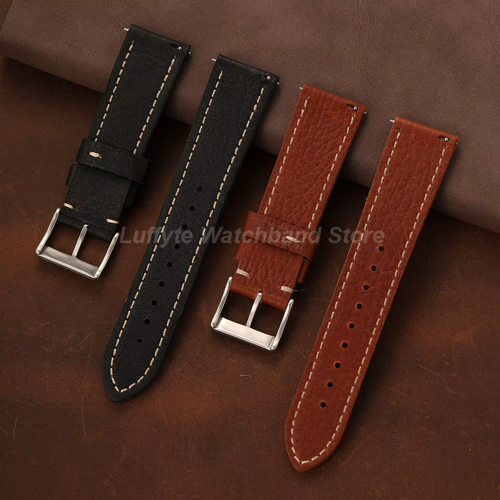 Bracelet de montre en cuir de veau véritable