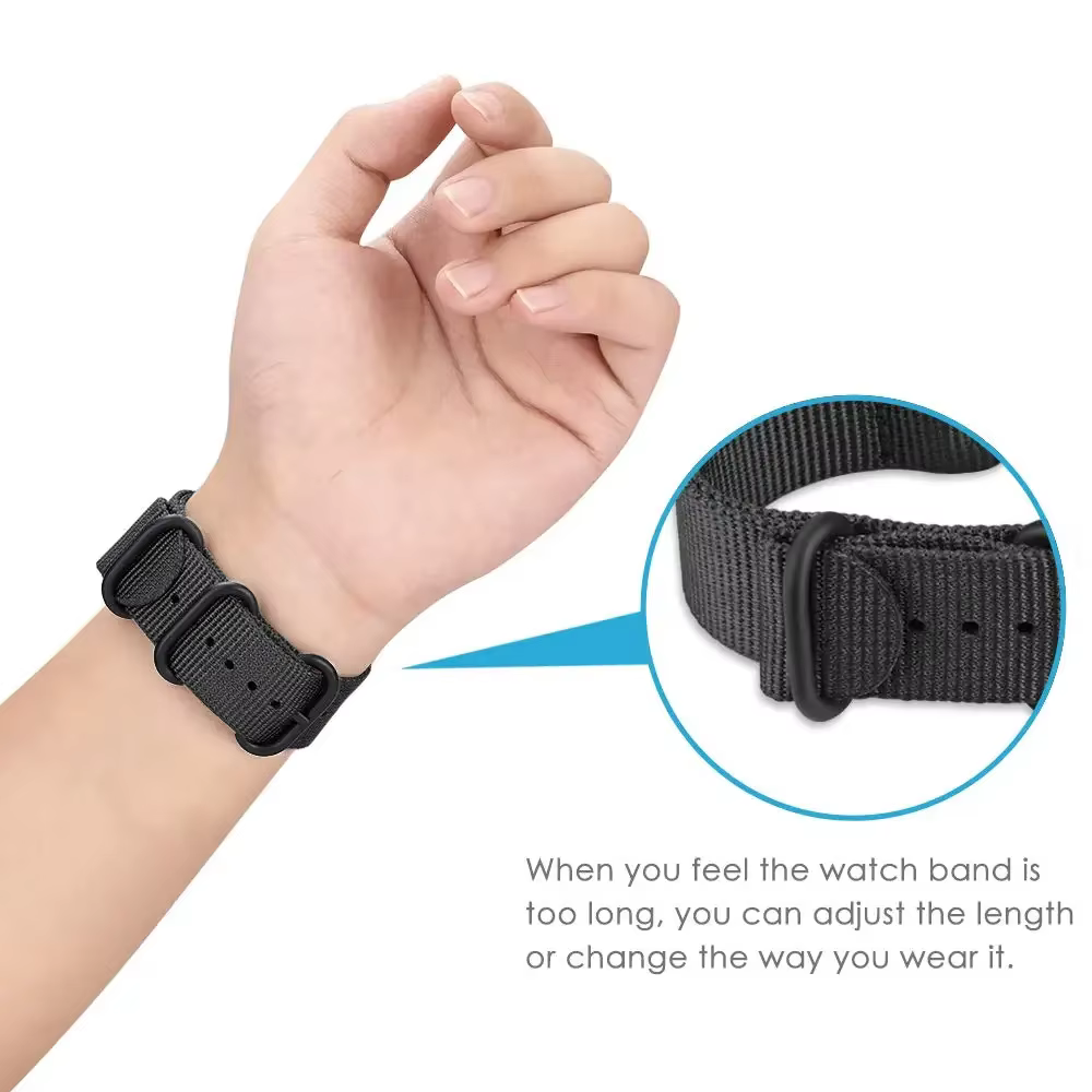 Bande de bracelet de Sport de montre en Nylon tissé pour Samsung Galaxy Gear S3 S2 bandes classiques Amazfit 18mm 24mm