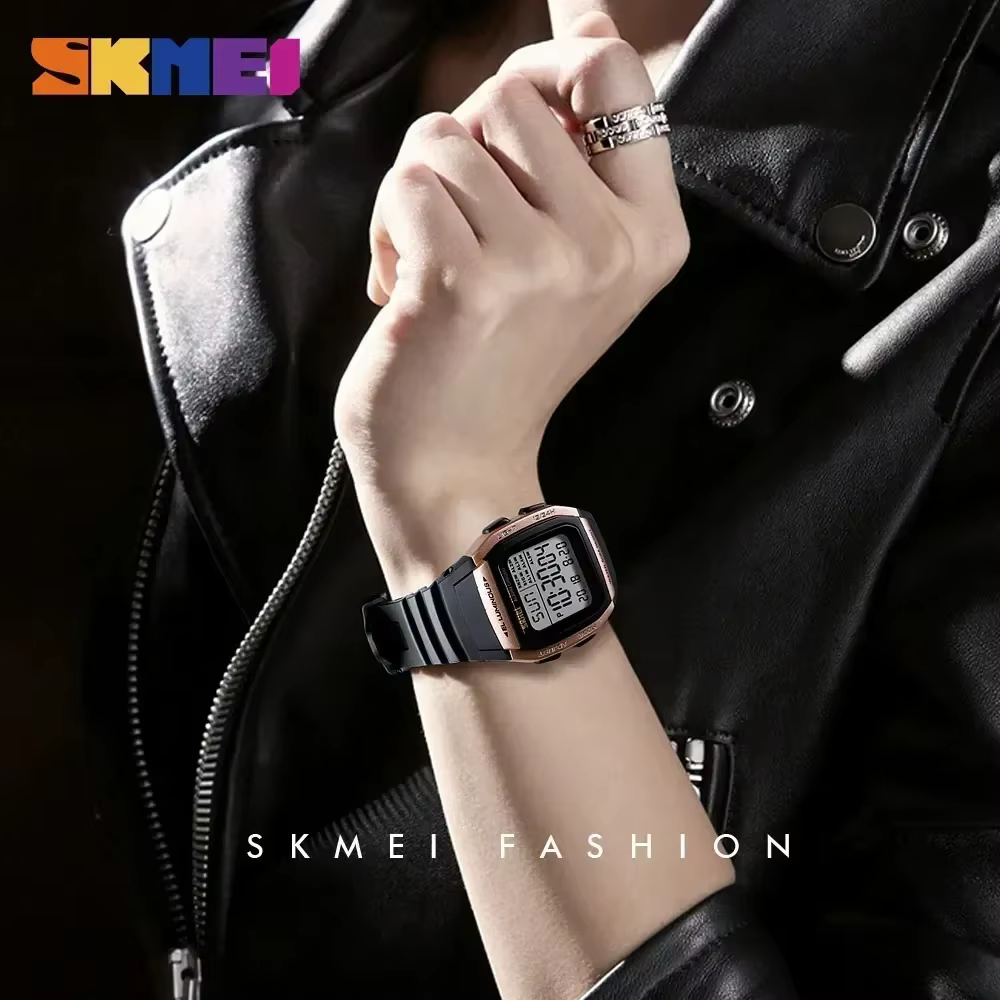 SKMEI 1278 Chrono compte à rebours hommes montre-bracelet décontracté en plein air mâle horloge lumineuse montre homme