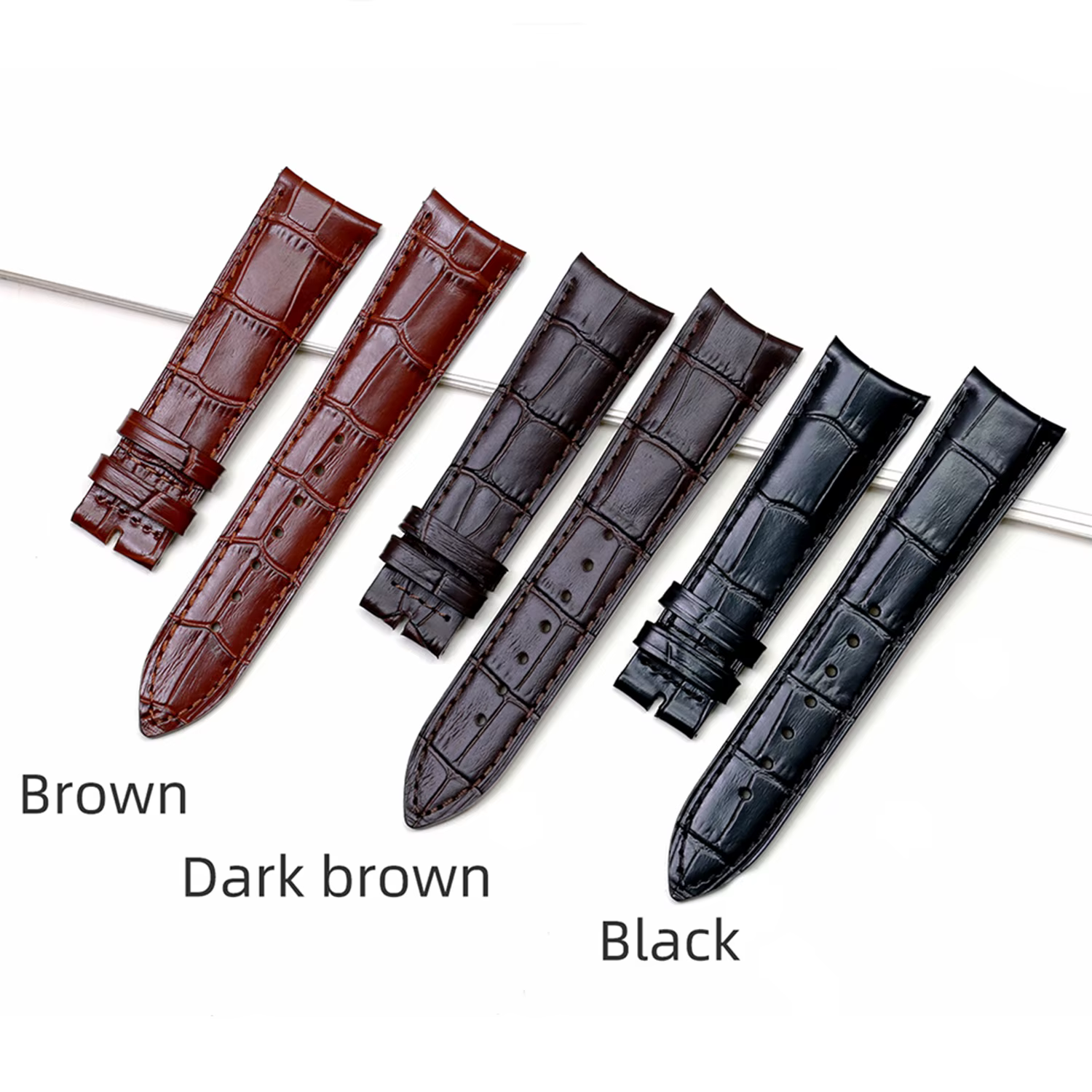 SAUPPO Bracelet de montre en cuir de veau véritable de première qualité