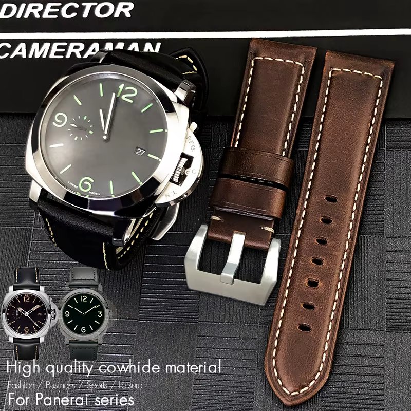 Bracelet de montre en cuir véritable
