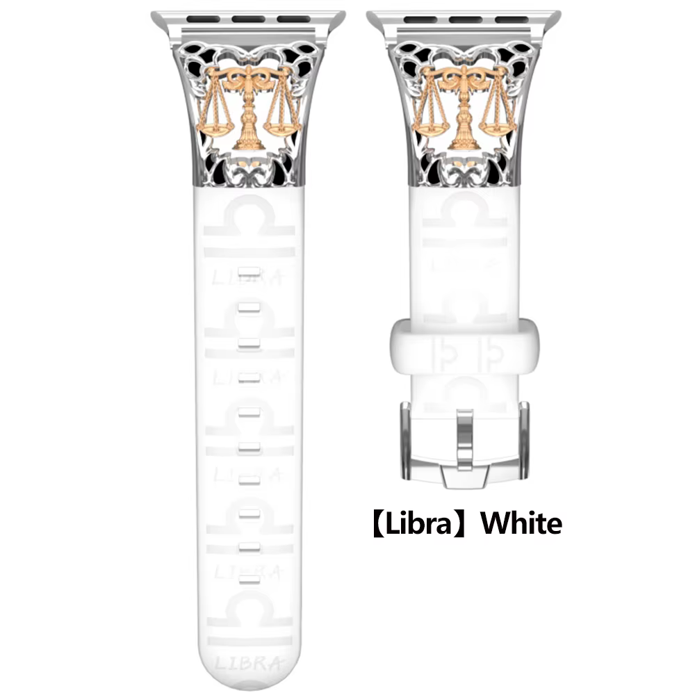 Bracelet de sport zodiaque en Silicone, adapté à Apple Watch série 38/40/41/42/44/45mm, iwatch série Ultra 9/8/7/6/5/4 