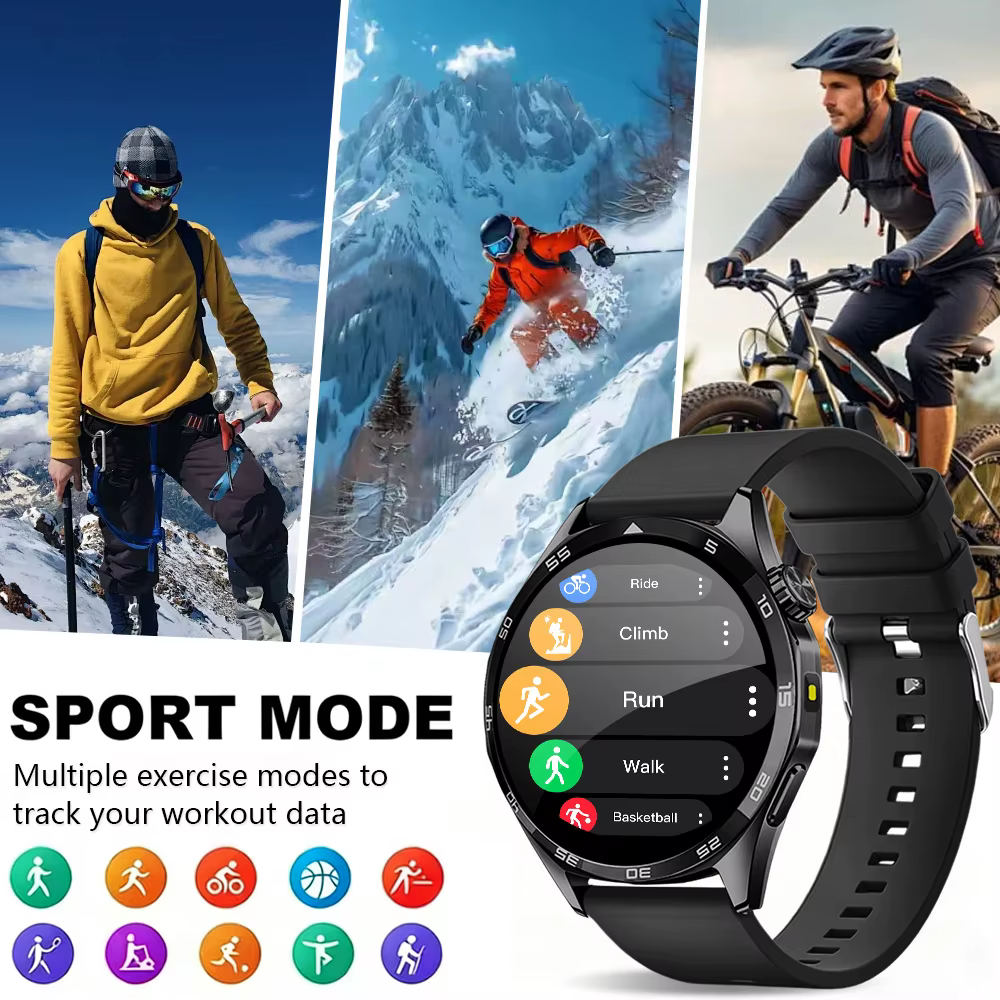 Montre connectée ERUN pour homme compatible avec iPhone et Android